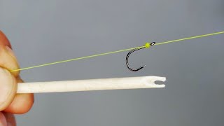 Посмотри что рыбак сделал из палочки для Чупа Чупса! Узловяз! The best tool for tying fishing knots