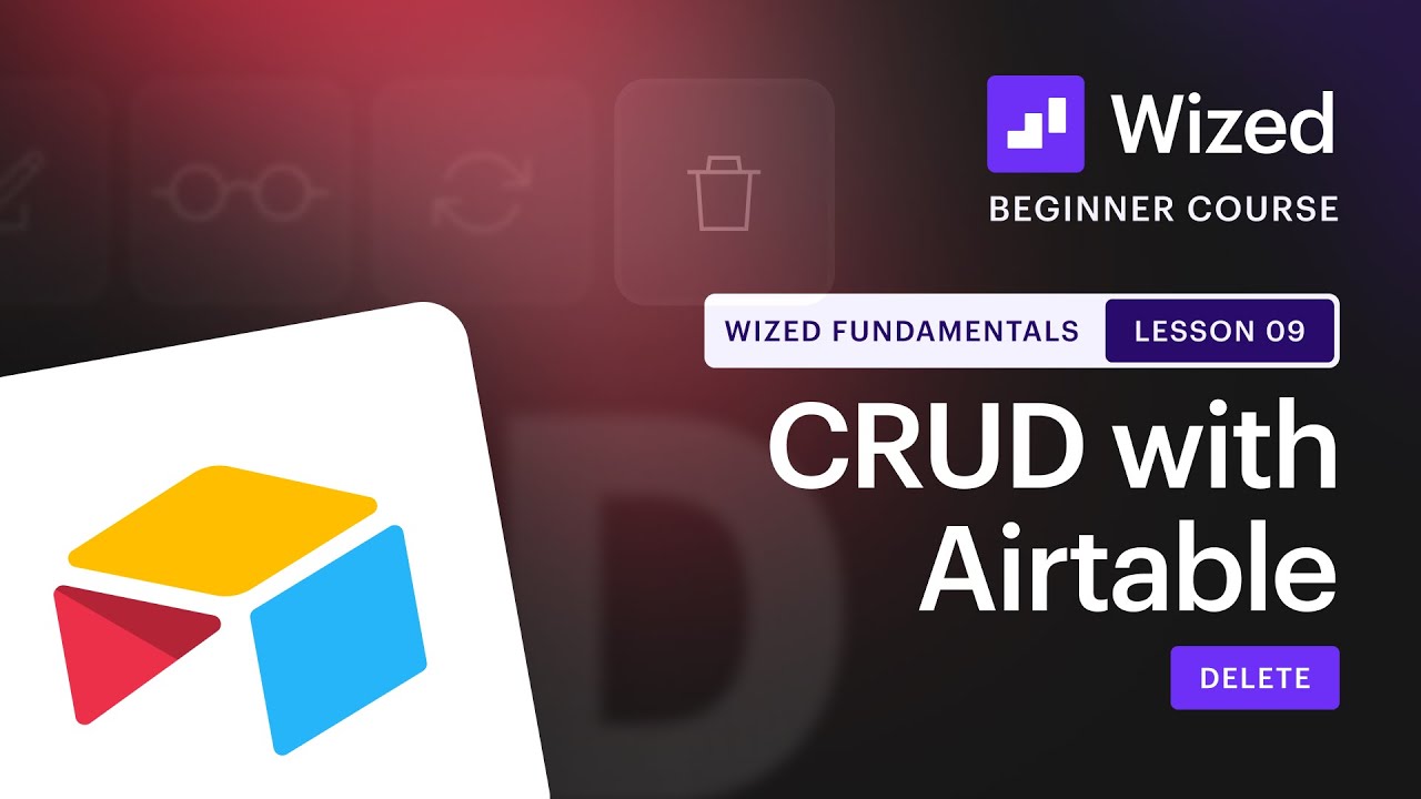 Delete single Airtable records with Wized and Airtable