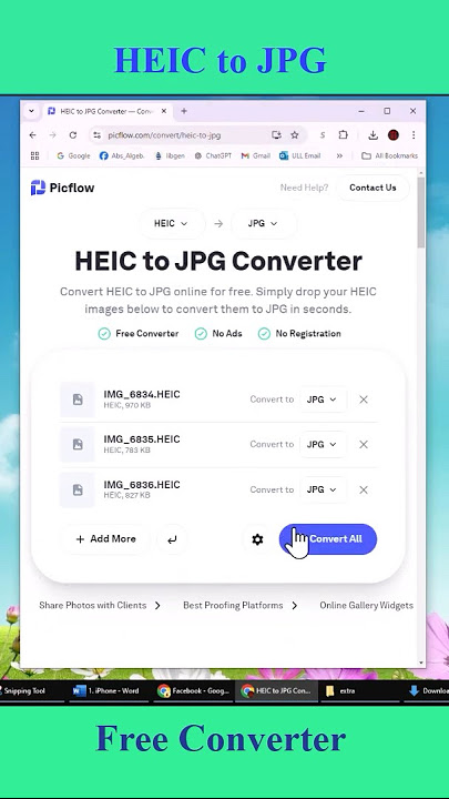HEIC to JPG (Free): How to convert pictures from HEIC to JPG format freely. #youtubeshorts.