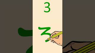 How to write 3 in English #numberwriting #number