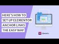How to Create Anchor Links in WordPress Using Elementor
