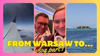 Travel vlog from Warsaw to... | Podróż z Lotniska Chopina liniami Fly Dubai | 24h travel day