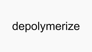 How to pronounce depolymerize