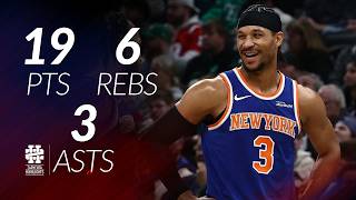 Josh Hart 19 pts 6 rebs 3 asts vs Celtics 25/26 season