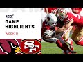 Cardinals vs. 49ers Week 11 Highlights | NFL 2019