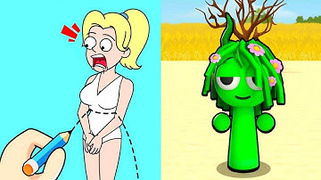 Draw Puzzle vs Spranky Survival - Satisfying ASMR Walkthrough Funny Gameplay Android , iOS