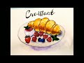 РИСУЕМ КРУАССАН/Урок рисования/ Draw croissant