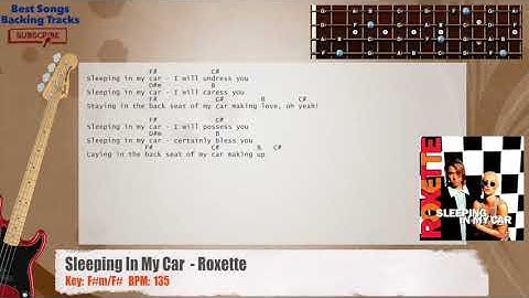 🎻 Sleeping In My Car  - Roxette Bass Backing Track with chords and lyrics
