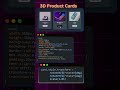 This 3D Product Card UI Is Insane 😳 | HTML CSS JAVASCRIPT  #uidesign