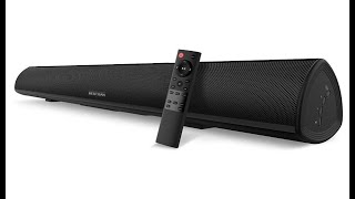 Bestisan Sound Bar Wireless and Wired Audio Bluetooth 5.0 TV Speakers with IR Remote Function