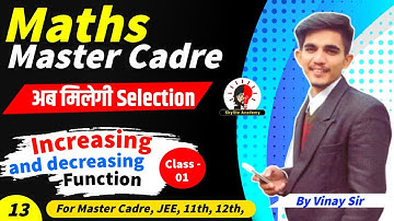 Master Cadre Maths | Applications of Derivative | Class 13 | Skylite Academy