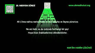 19 MERYEM SÛRESİ Abdulbasît Abdussamed'in sesinden (arapça)