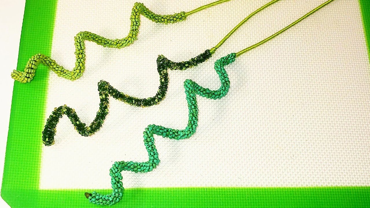 ДЕКОРАТИВНЫЕ СПИРАЛЕВИДНЫЕ ВЕТОЧКИ из бисера МК от Koshka2015 - цветы из бисера, бисероплетение DIY