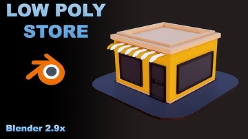 blender 2.9x low poly store modeling