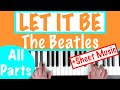 How to play LET IT BE - The Beatles Piano Chords Tutorial + Sheet Music
