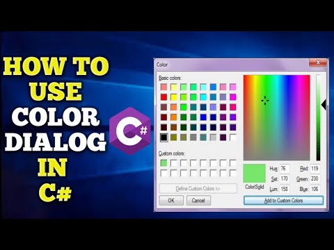 How to use color Dialog in C# | ColorDialog in c# | using color dialog in c# | c# colordialog