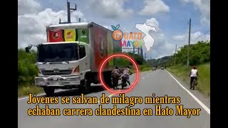 Impactante jóvenes salvaron su vida de milagro mientras echaban carrera clandestina en Hato Mayor
