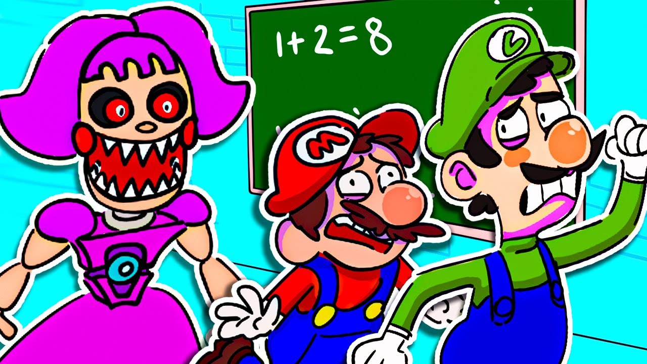 ESCAPE FROM MISS ANI-TRON'S Mario Plays Escape Miss Ani-Tron's Detention Roblox Ft. Luigi