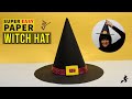 Paper Witch Hat, How to make paper hat.Easy witch hat tutorial.How to make a wizard hat out of paper