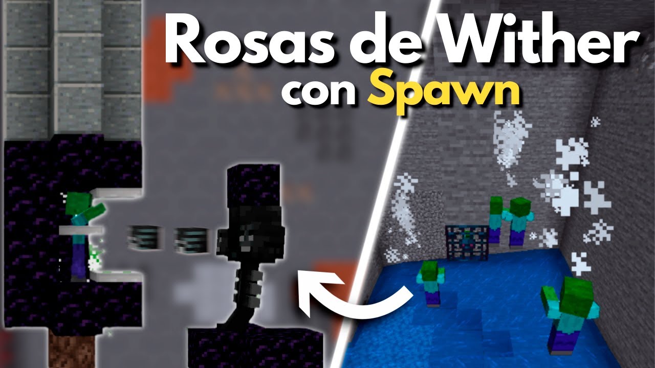Minecraft Granja Rosas de Wither con Spawn 1.18 [ Wither Roses Farm