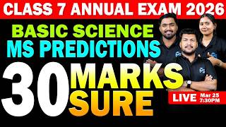 Celebrity CLASS 7 Annual Exam 2026 | Basic Science MS Predictions 30 Marks Sure | Ms Solutions Profile