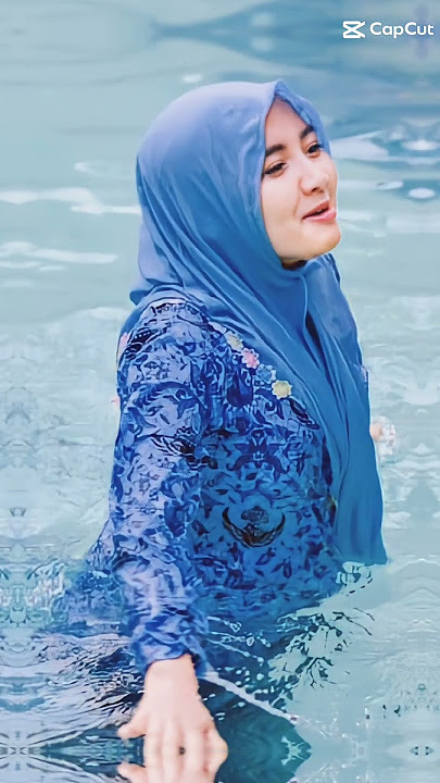 PNS hijab kerudung korpri basah basahan di kolam renang civil servant wetlook at swimming pool