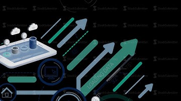 Animation of development with infographics elements. Alpha Channel