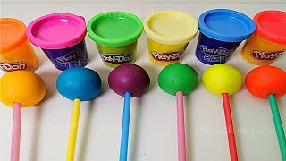 العاب صلصال و طين اصطناعي للاطفال | العاب عجينة الصلصال بالألوان  | Learn Colors, Play Doh Lollipops