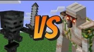 iron golem vs Powerful wither skeleton in Minecraft🥵🥵 big fight