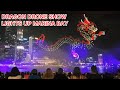 Dragon drone show singapore  dragon made up of drone lights yup singapore marina bay