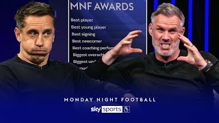 Jamie Carragher \& Gary Neville hand out the MNF season awards! 👀🏆