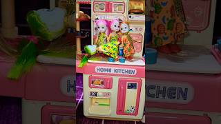 Cute Toy Kitchen Setup 😍 Satisfying Mini Cooking#MiniKitchen #ToySetup #KidsFun #Shorts #Viral