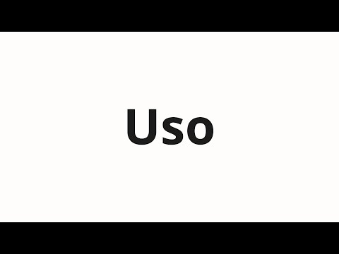 How to pronounce Uso