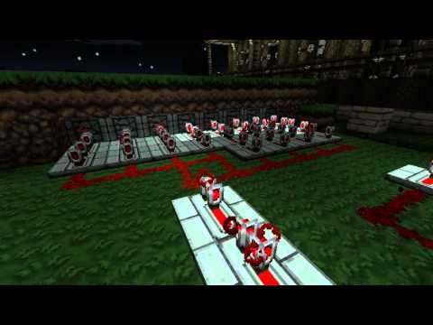Minecraft Glowstone Wave with Pistons