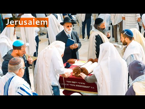 JERUSALEM. Priestly Blessing at Wailing Wall. FULL VIDEO