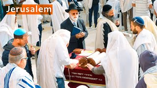 JERUSALEM. Priestly Blessing at Wailing Wall. FULL VIDEO