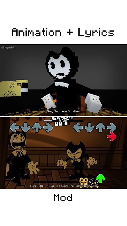 FNF Anemaniac Vs Animation ( 2017 prototype Bendy ) #fnflyrics #shorts