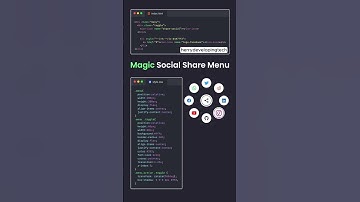 ✨ Magic Social Share Menu 2025! 🌐💻 | Stunning UI Design with JS||#shorts #shortvideo #cssgoals #web3