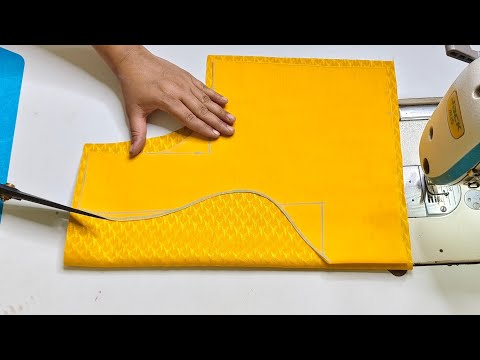 Super easy designer blouse neck design | Blouse back neck design cutting and stitching