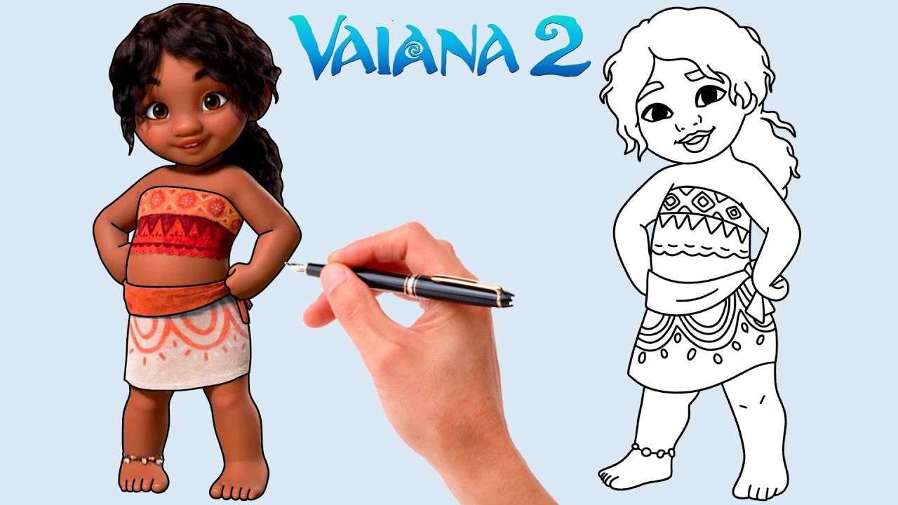 Comment Dessiner SIMEA du Film Vaiana 2 | Dessins de Vaiana - YouTube