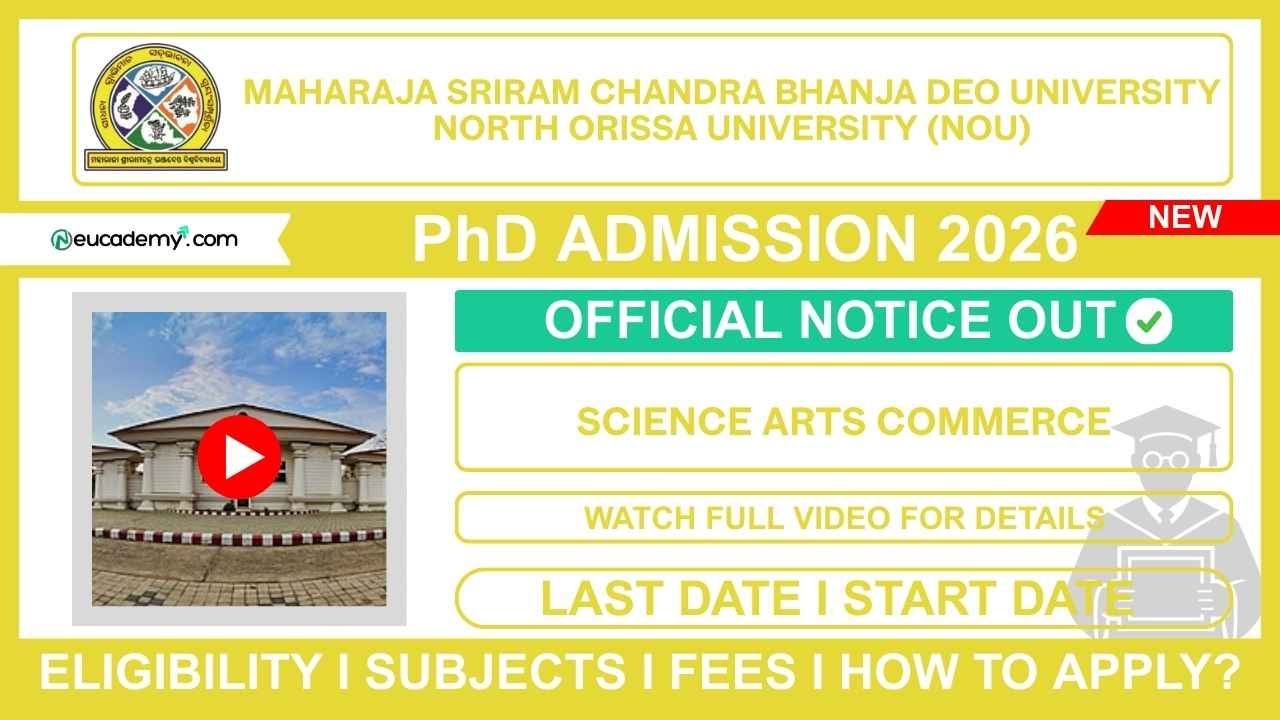 MSCB University PhD Admission 2026-27 Notification | Eligibility, Dates & Seats