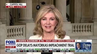 Blackburn Reacts To The Breaking News That The Senate Impeachment Trial Is Delayed