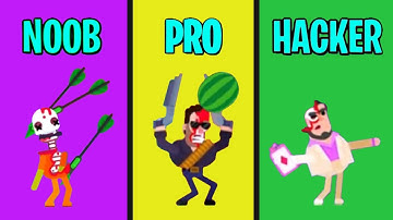 NOOB vs PRO vs HACKER in BOWMASTERS
