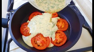 Einfaches und schnelles Essen! Rezept für Eier und Tomaten! #46