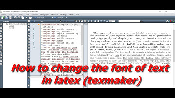 HOW TO CHANGE THE FONT OF TEXT IN LATEX