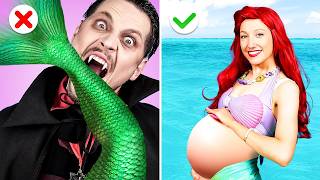 Mermaid Mom vs Vampire Dad! Genius Parenting Hacks & Gadgets screenshot 2