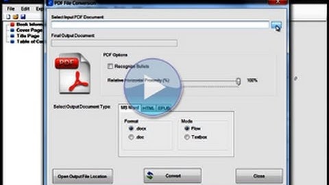 Convert MS Word directly to MOBI, EPUB or PDF Ultimate eBook Creator