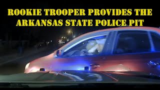 Rookie Arkansas State Police Trooper PITs reckless Volkswagen Jetta ending high speed pursuit #chase