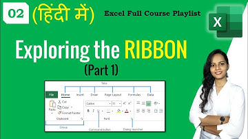 1.2 MS Excel - Exploring Ribbon in Hindi (Part 1) | एक्सेल रिबन सीखें | Step-by-Step Guide #excel
