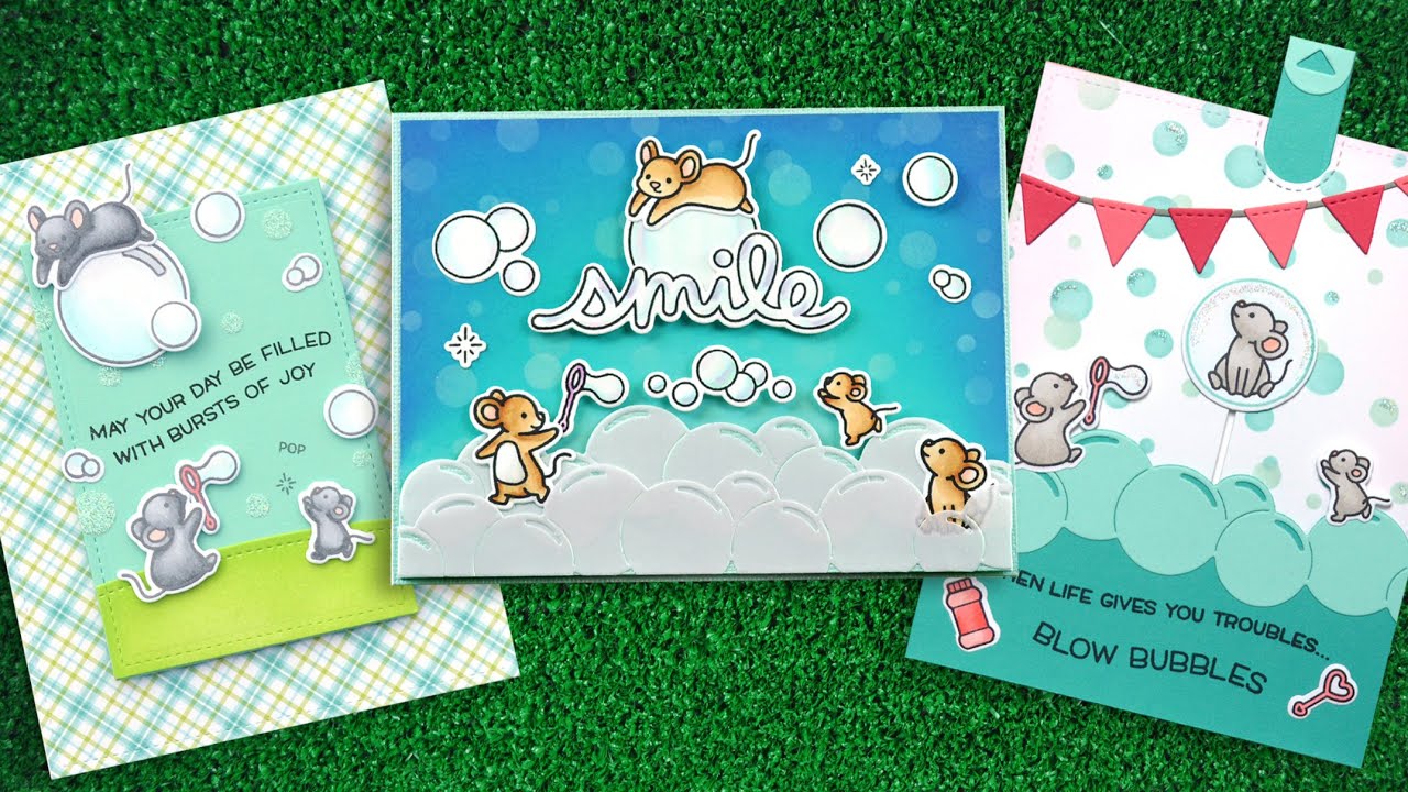 Intro to Bubbles of Joy, Bubble Background Stencil, Bubble Border die